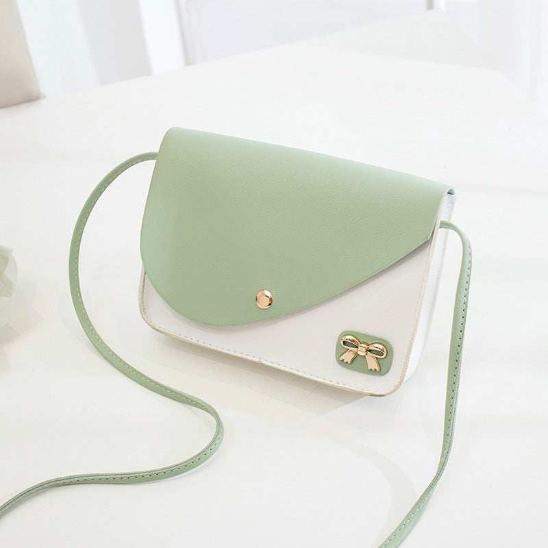 Simple Contrast Shoulder Bag