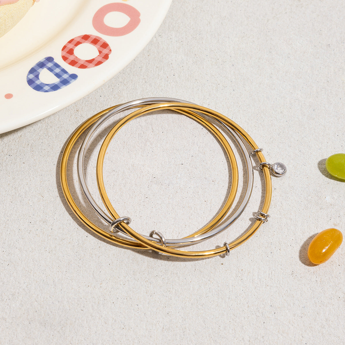 18K Gold Hoop Bracelet