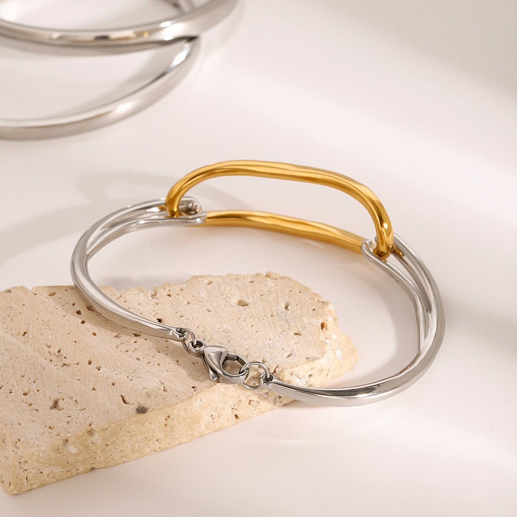 18K Gold Geometric Bracelet