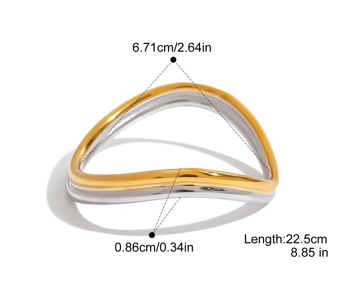18K Gold Wave Bracelet
