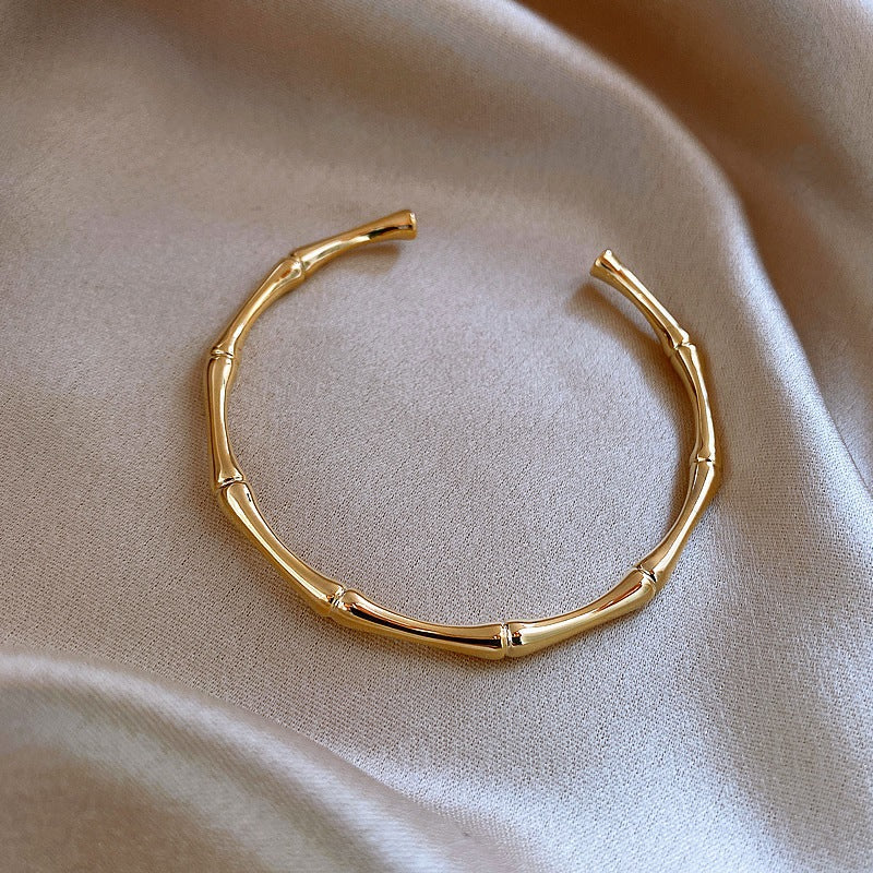 18K Gold Bamboo Bracelet Female